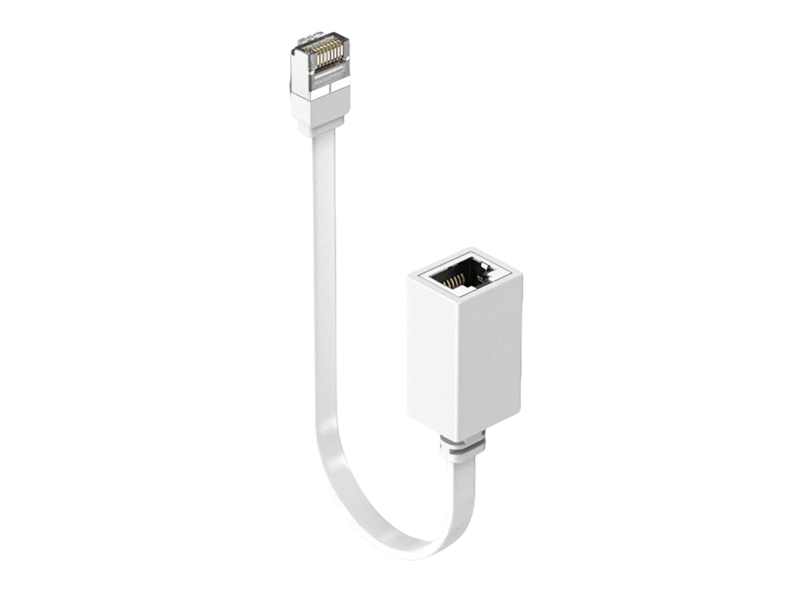 Cabo De Extensão Ethernet Cat7 Com Conector Macho Para Fêmea Em Ângulo De 90 Graus Aquaforge