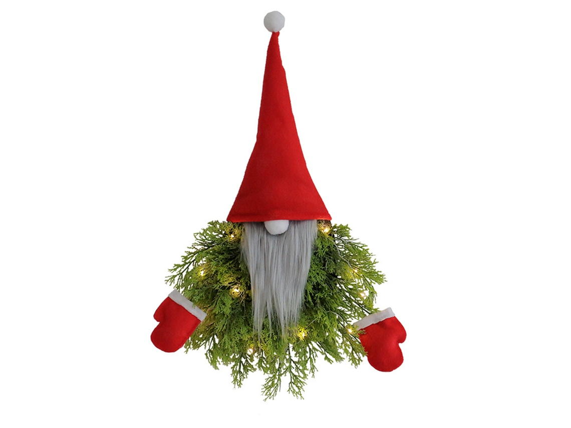 Guirlanda de Natal com Papai Noel sem rosto para porta e parede, decoração festiva LAXISCREED