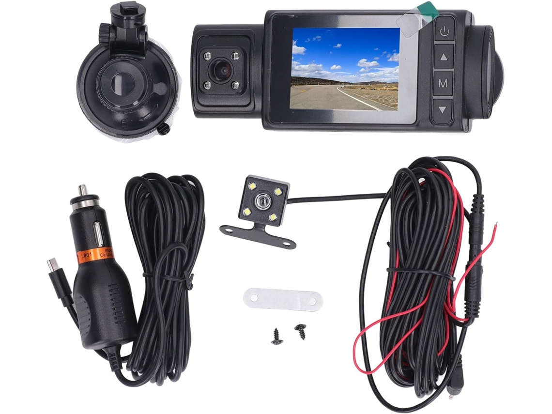 Câmera Veicular 1080p com Tela de 2 Polegadas e Gravação em Visão Noturna. SFUSHOS