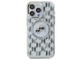 Capa Magsafe para iPhone 15 KARL LAGERFELD Pele Sintética Transparente