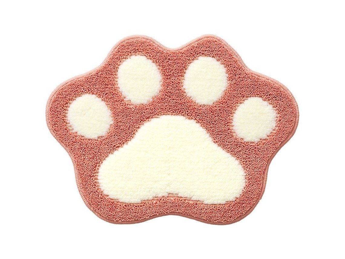 Tapete de banheiro em forma de pata, absorvente, anti derrapada, lavável 45x60cm | S/MARCA