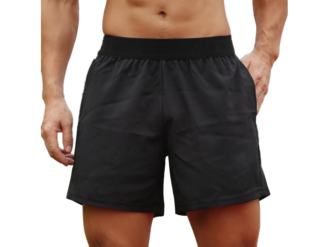 Bermudas Esportivas Masculinas com Cintura Elástica, Bolso e Loop de Toalha para Corrida, Basquete e Academia