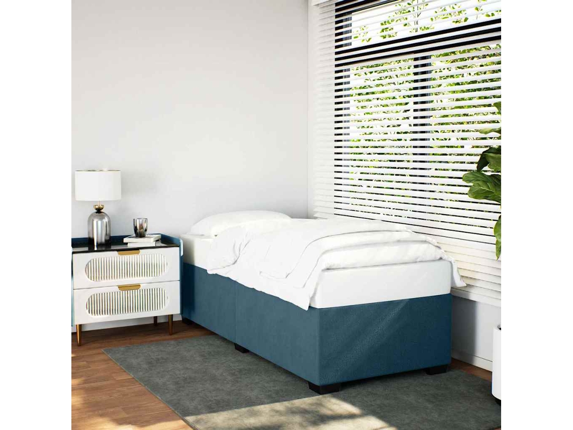 Vidaxl Estrutura De Cama 80x200 Cm Veludo Azul