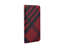 Capa para iPhone 7 Plus EOOCOO (vermelha, fechamento magnético, slot para cartão)
