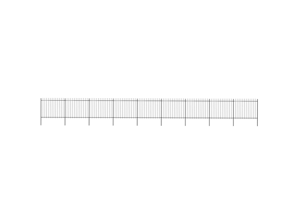 Garden Fence, Garden Fences Vidaxl Preto Aço (n/a)