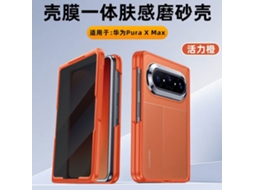 Capa Ultrafina Anti-espionagem Laranja Para Huawei Puraxmax Com Protetor De Tela Integrado.