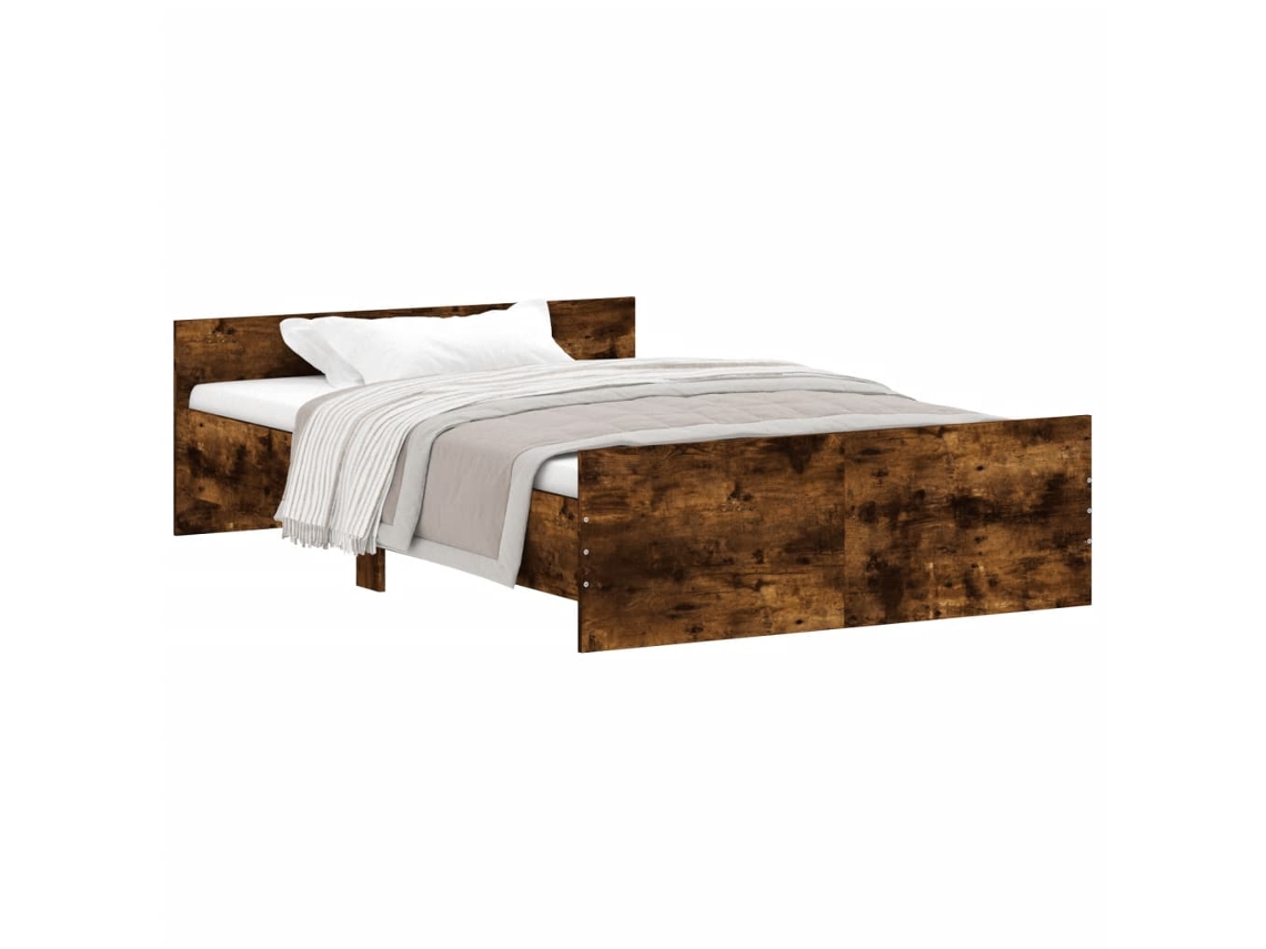 Bed Frame, Bed Frames Vidaxl Marrom Madeira Processada (120 X 200 Cm)