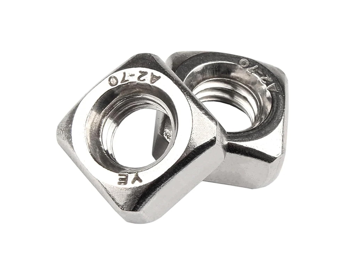 5~50 Peças. Porca Quadrada De Aço Inoxidável 304, Grossa/fina, Din557,