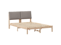 Estrutura da Cama com Cabeceira Marrom e Taupe 160x200 cm MAISON EXCLUSIVE