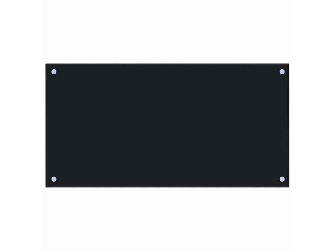 Conjunto 1 Painel Anti-salpicos De Cozinha Vidaxl Preto Vidro (80 X 40 Cm)