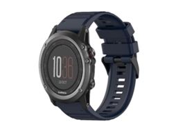 Lurelia Pulseira Garmin Fenix ​ ​ ​ ​ 3 26 Mm, De Silicone Texturizada Horizontal Com Ferramenta Remoção, Azul Marinho