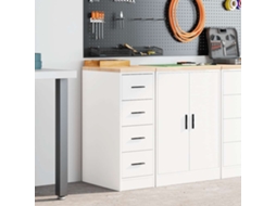 Vidaxl Armário De Arrumação De Garagem Branco 30x51x85 Cm