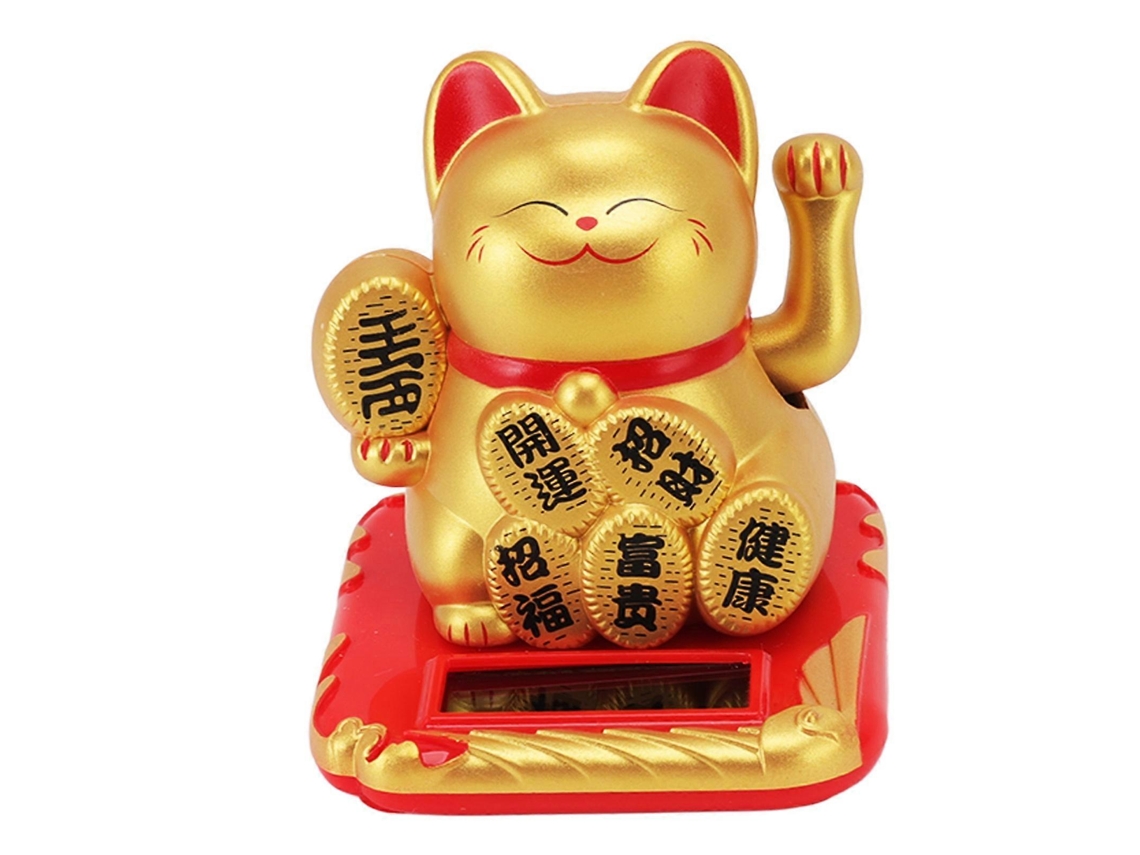 Gato Da Sorte, Energia Solar, Braço Em Movimento Olysi Shop