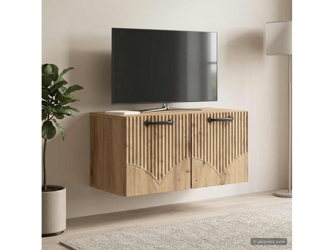 Vidaxl Gabinete De Tv De Parede 59,5 X 31 X 30 Cm Carvalho Arttisan