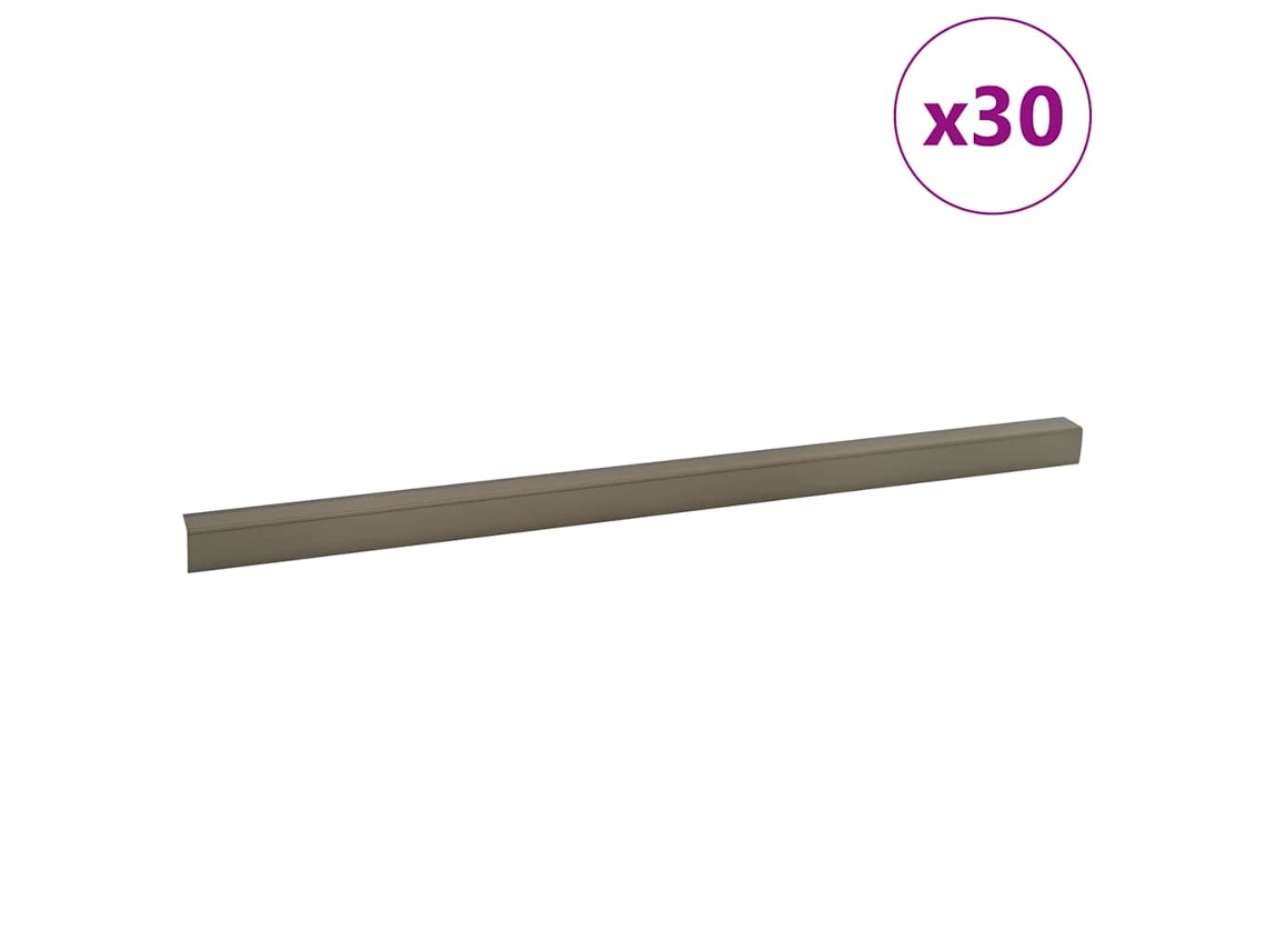 Conjunto 30 Perfis Para Degraus Vidaxl Dourado Alumínio (67 X 3.5 X 3 Cm)