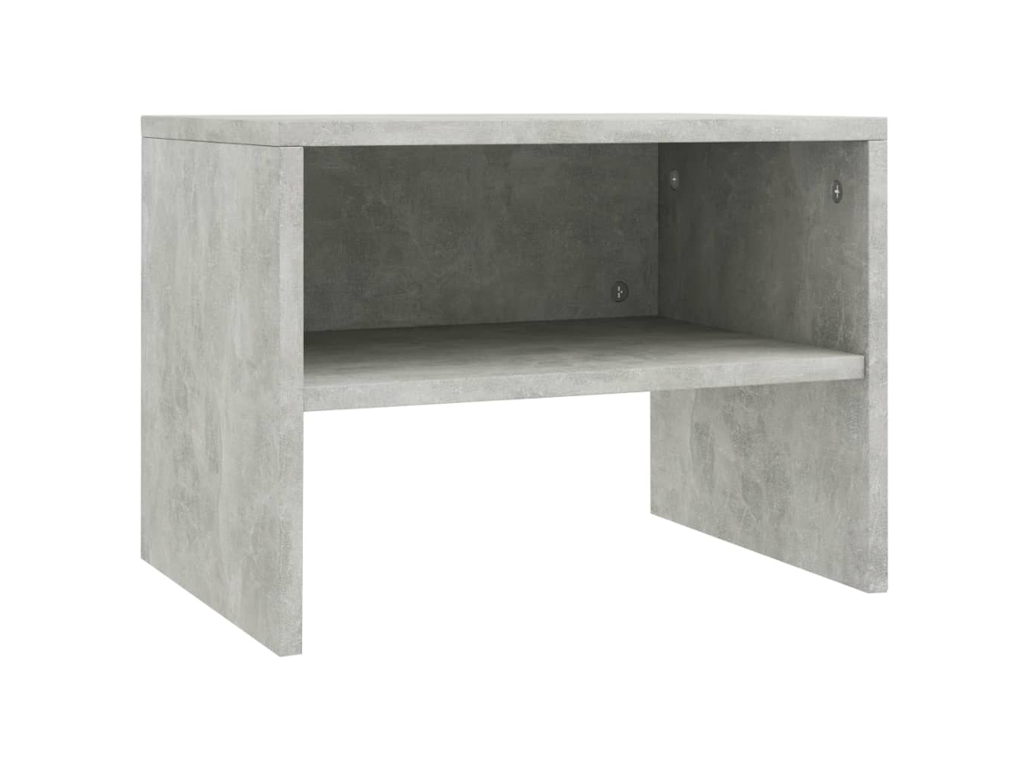 Bedside Cabinet, Bedside Cabinets Vidaxl Cinzeto Madeira Processada (n/a)