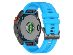Bracelete para Garmin Fenix 7 / 7x / 6x couro com fivela prateada, liberação rápida, branco cremoso XIAOMOYU (22mm)