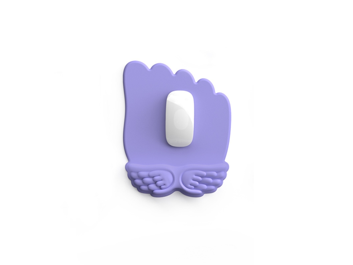 Mouse Pad Ergonômico Com Espuma Viscoelástica E Apoio Para Pulso Roxo Cuich (25x22cm)