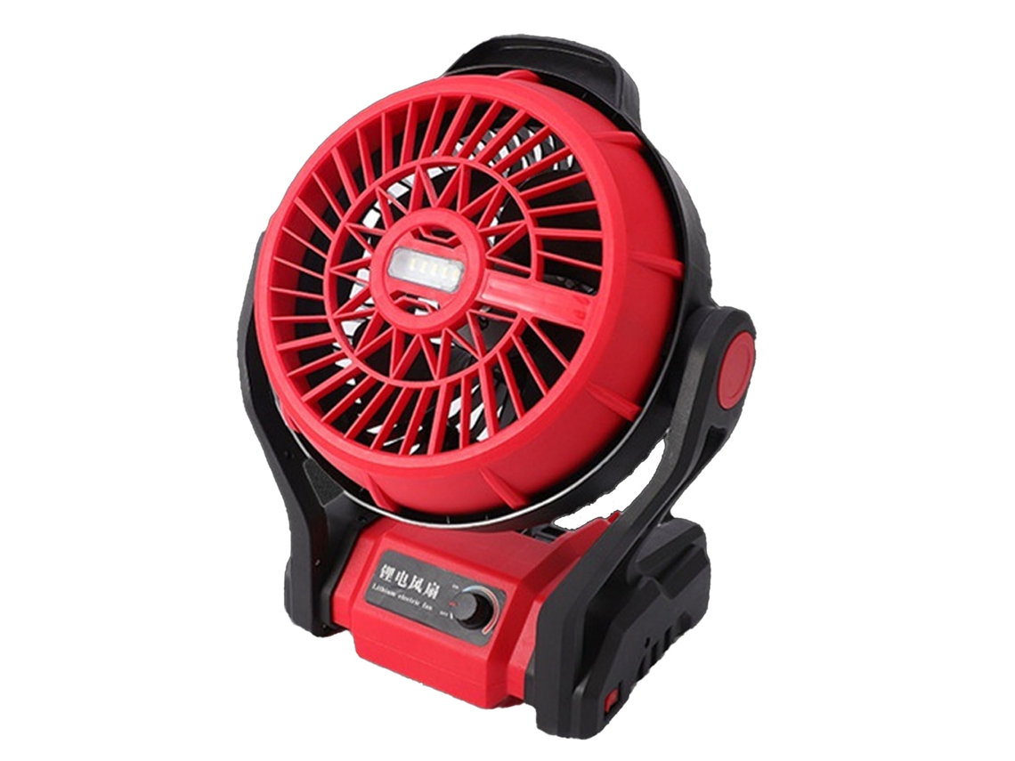Ventilador Camping Luz Led Bateria 18v Rotativo 270°