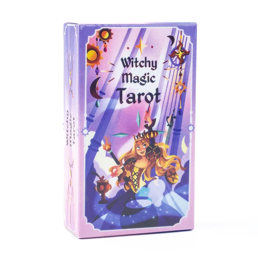 Tarô da Magia da Bruxa, 78 Cartas, Ilustrações Encantadoras, Jogo de Tabuleiro de Adivinhação, 10,3 X 6 Cm MDUG