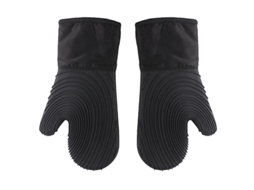 Luvas De Silicone Resistentes Ao Calor Para Assar, Luvas Impermeáveis ​​para Grelhar, Pretas Para Cozinha Aquaforge