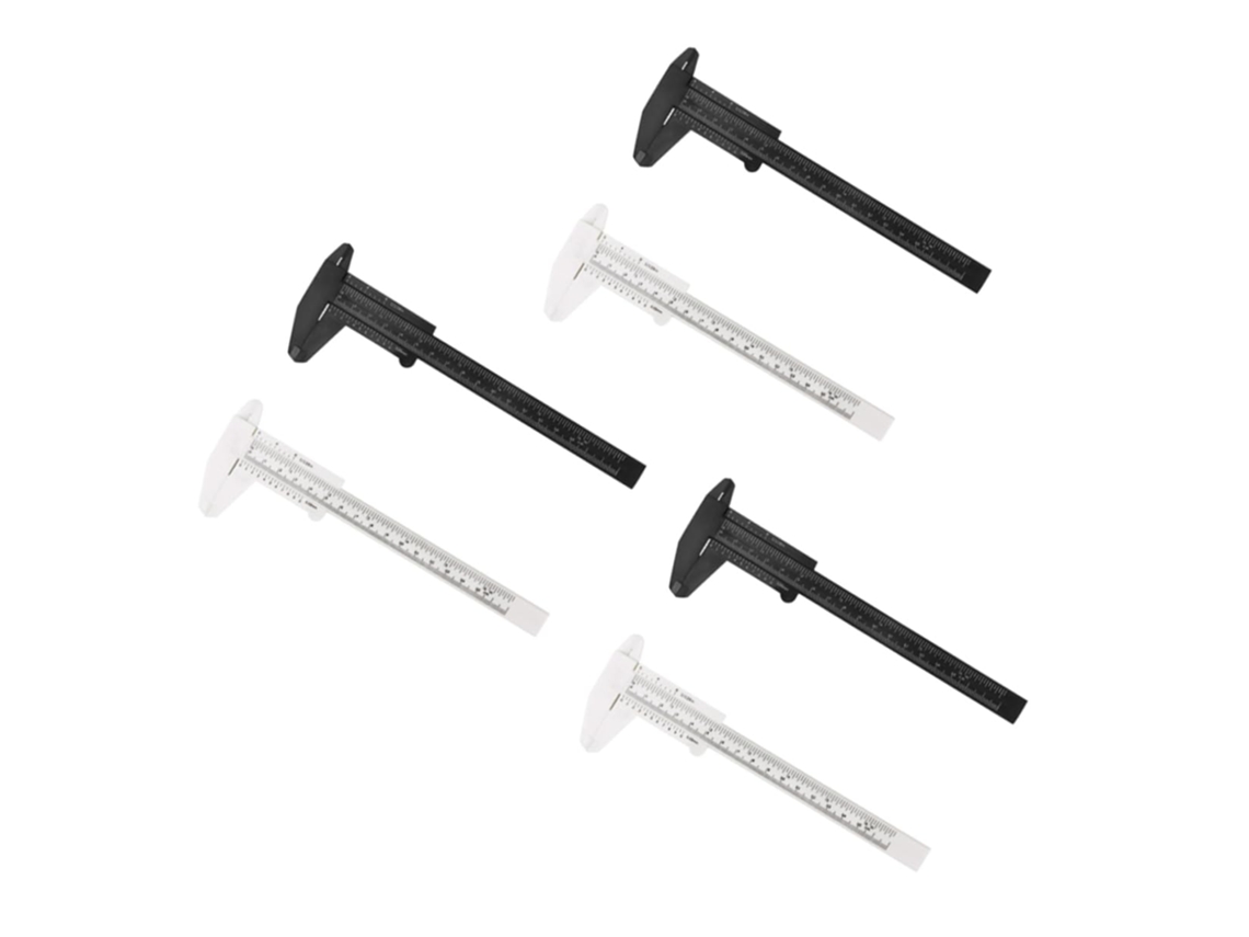 Paquímetro Portátil Mini Métrico Em Abs, Conjunto De 6 Peças.