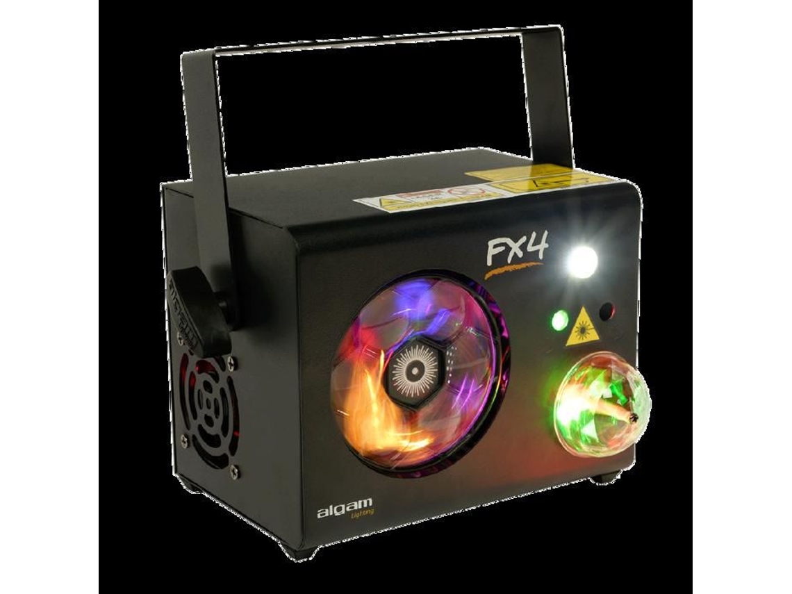 Projetor combinado 4 em 1 Gobos LED Magicball Strobe Laser 4 LEDs 9x 3w Algam Lightning Lal Fx 4 Algam Lighting