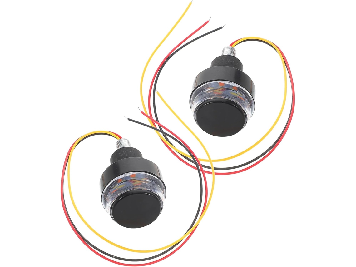 Luzes De Guidão De Motocicleta Em Led, Piscas De Plástico Preto