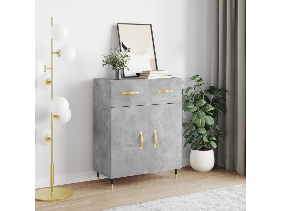 Aparador 69,5x34x90 cm Madera Procesada Cemento Gris
