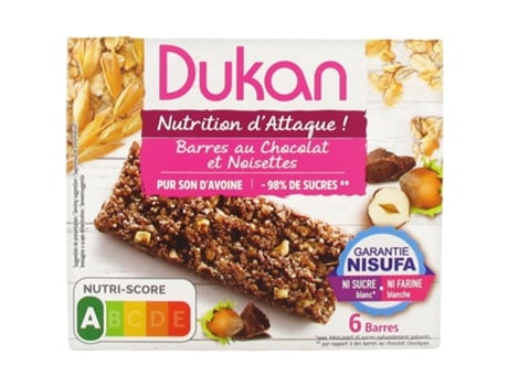 Barras de Chocolate e Avelã 6 Barras DUKAN