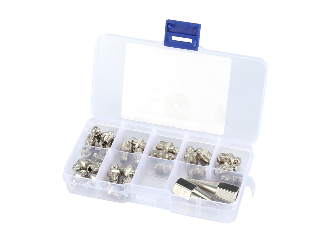 Conjunto De Bicos De Graxa Em Latão Laxiscreed Para Lubrificação Mecânica Diversas Especificações