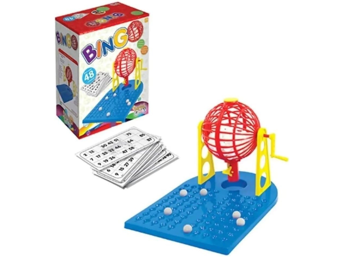 Jogo Bingo 12 Cartelas Globo Giratório 90 Bolinhas Infantil Brinquedo Festa Aniversário Emocionant Gokoco