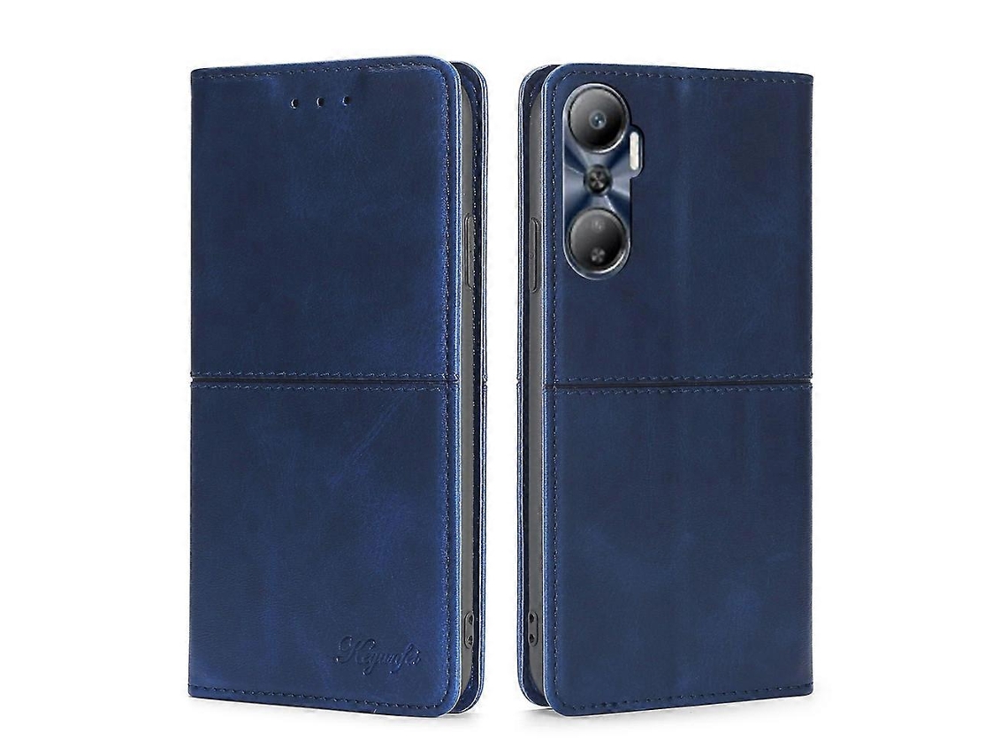 Capa De Celular Infinix Hot 20 4g Com Textura De Vaca, Magnética E Com Abertura Horizontal Em Couro.