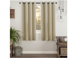 Cortinas Curtas Blackout Para Sala De Estar, Quarto, Cozinha, Com Ilhós, Cortinas Pequenas, Decoração Em Cor Sólida A