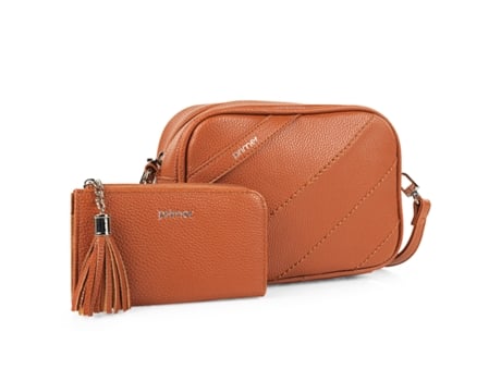Pack de Mala de Ombro e Bolsa PRIMER para Mulher (Polipiel - Castanho escuro)