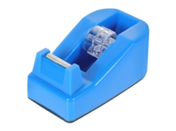 Dispensador de Fita Adesiva com Design Simples para Uso Escolar, Azul, 10,30 X 5,90 X 4,00 Cm, para Corte de Fita . GOKOCO (1 Unidade)