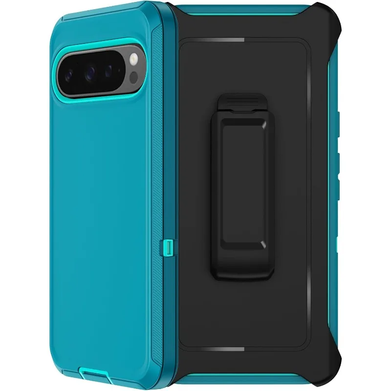 (azul, Google Pixel 9) Capa Rígida E Resistente Com Clipe, Oferece Proteção Completa Contra Impactos.