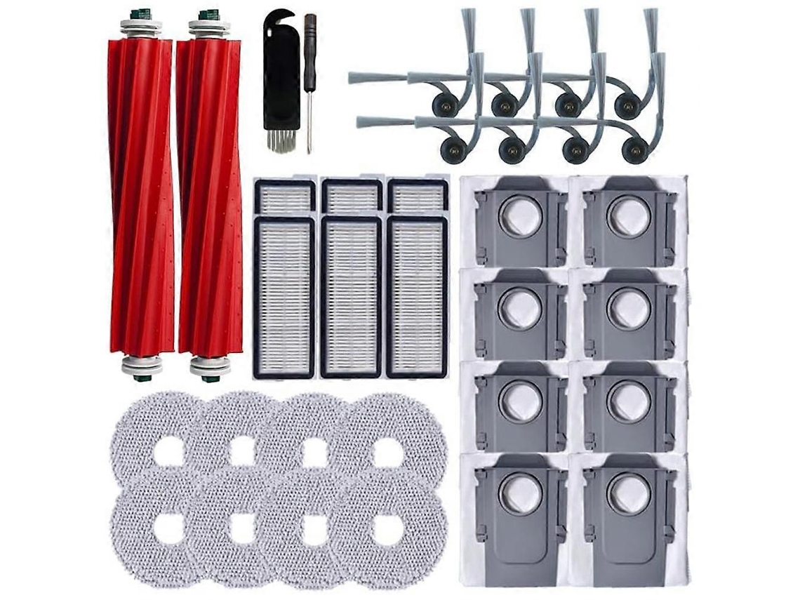 Para Aspirador Robô 35a, 35s, Qr 798, Qr 598: Escovas Laterais Principais, Filtro Hepa, Pano De Limpeza, Sacos De Pó.