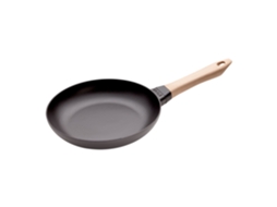 Pans Frigideira com Pega de Madeira 24 Cm Ferro Fundido Preto STAUB