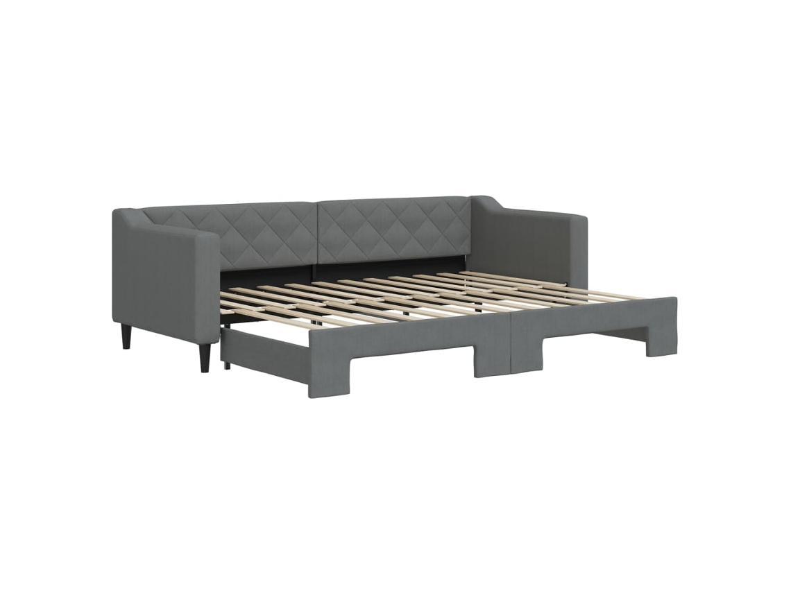 Sofá-cama Com Gavetão Vidaxl Cinzeto Tecido