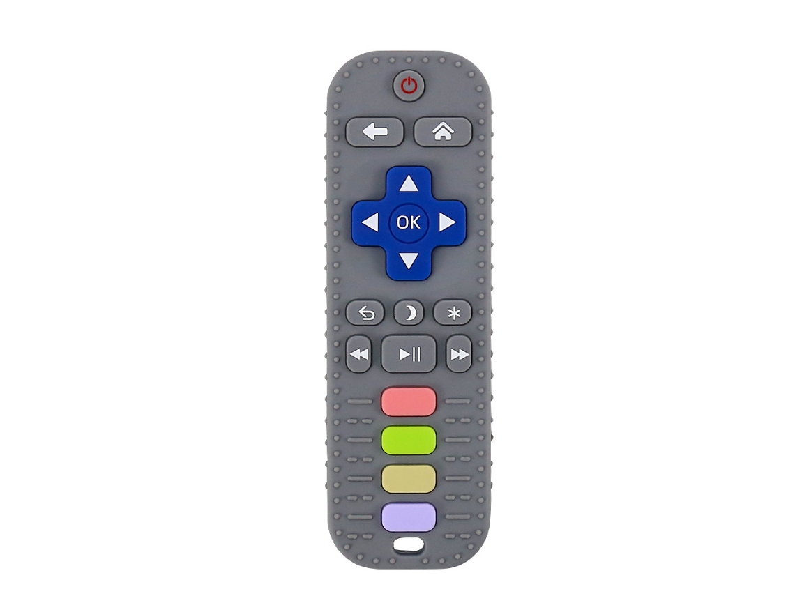 Mordedor Bebé Controlo Remoto CHRUI 3 24 Meses Alivio Gengivas Silicone (cinza)