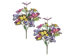Laxiscreed Arranjo De Flores Artificiais Com Borboletas Para Decoração De Casamentos E Eventos