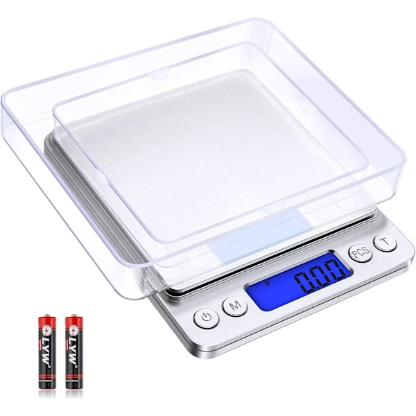 Balança de Bolso de Precisão, 500 g/0,1 g, com duas bandejas, AQUAFORGE