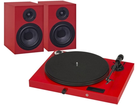 Conjunto Gira-Discos PRO-JECT Jukebox E Vermelho + Box 5