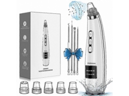 Limpador De Poros Elétrico Com 5 Ponteiras, Aparelho Facial Recarregável Via Usb Para Limpeza Profunda, 5 Níveis De Sucção Para Resultados De Spa
