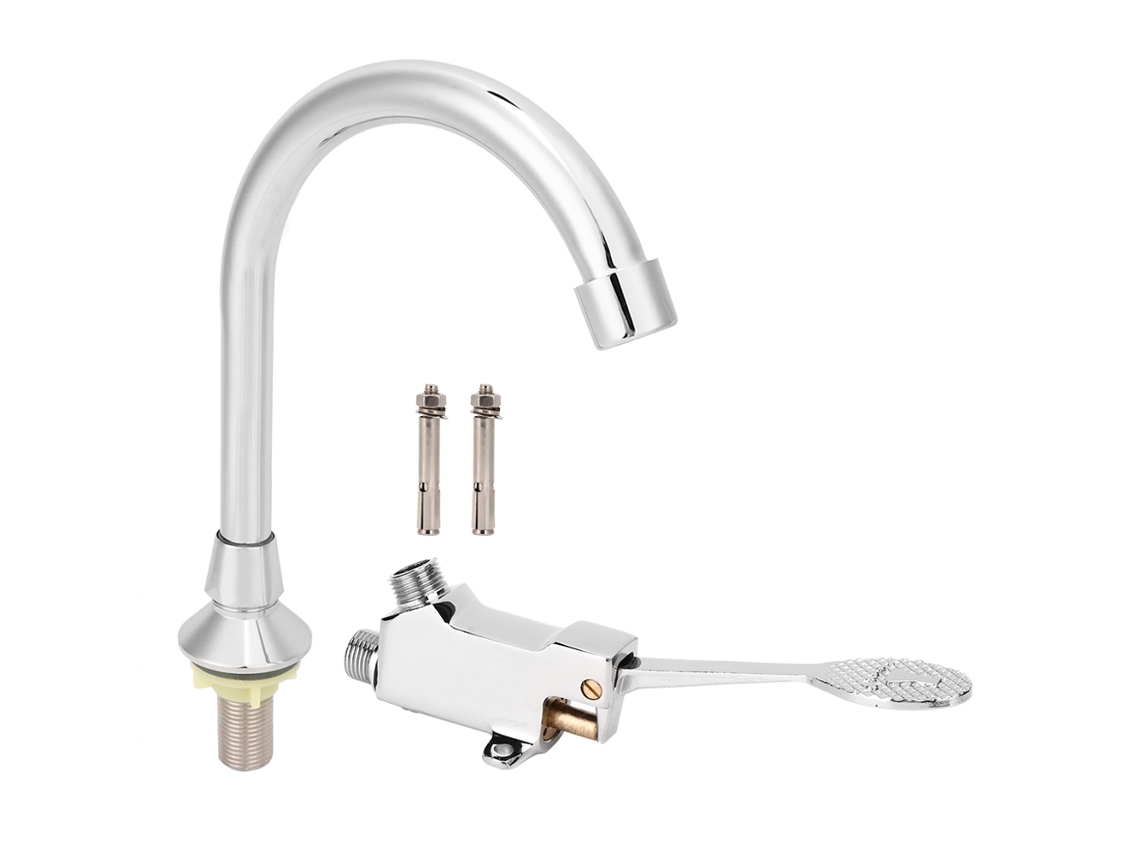 Torneira de Pia S/MARCA, pedal, para laboratório, cozinha, cobre, conjunto completo