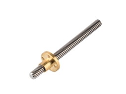 Tornillo De Guía Trapezoidal Acero Inoxidable 8mm 100mm + Tuerca De Latón Para Impresora 3d