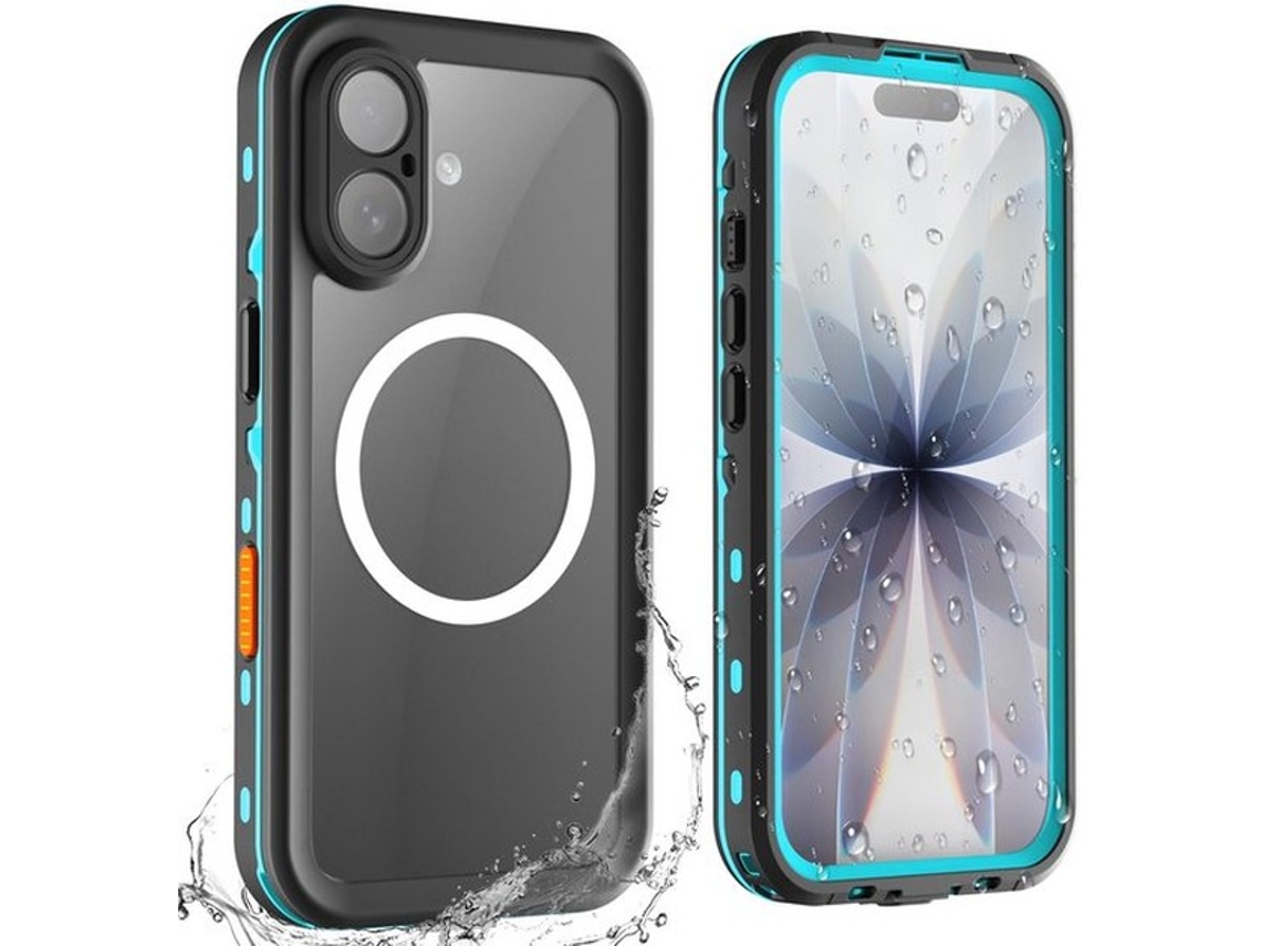 Escolha Segura - Hoes De Água Ip68 - Resistente A Choques - Resistente A Choces - Para Iphone 17 - Proteção Integrada Da Tela - Azul - Hoes De Telefon