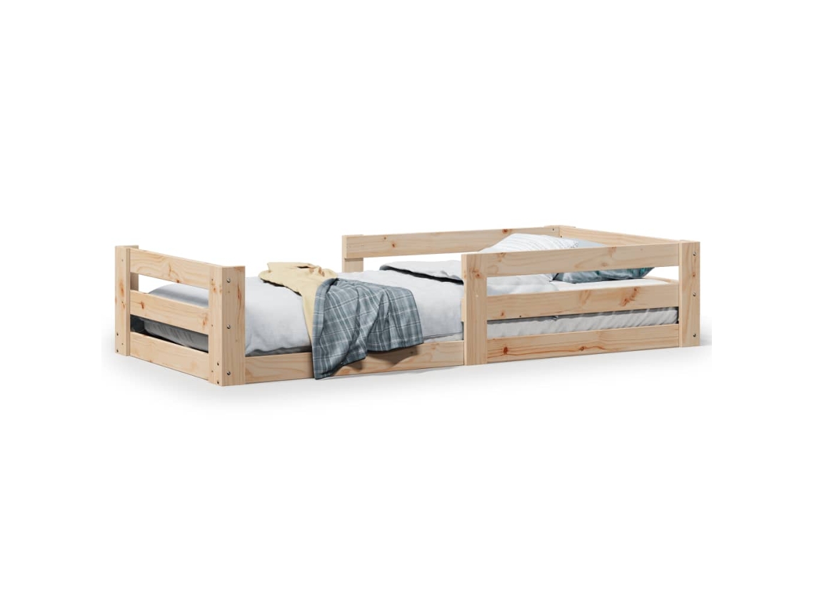 Cama Sem Colchão 90x200 Cm Madeira de Pinho Maciça MAISON EXCLUSIVE