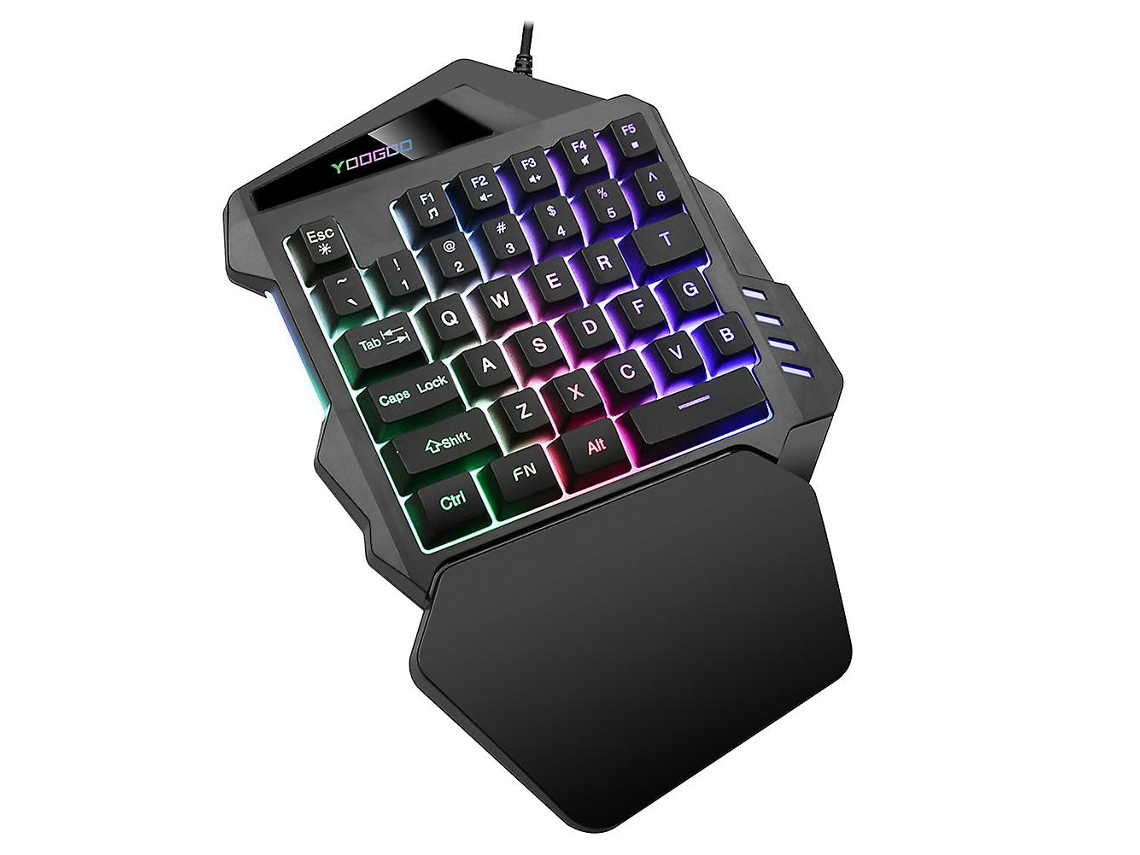 Teclado Gamer Com Uma Mão, Mini Teclado De Membrana, Teclado Profissional Com Fio Ultrafino Para Jogadores De Pc Ly Ebike